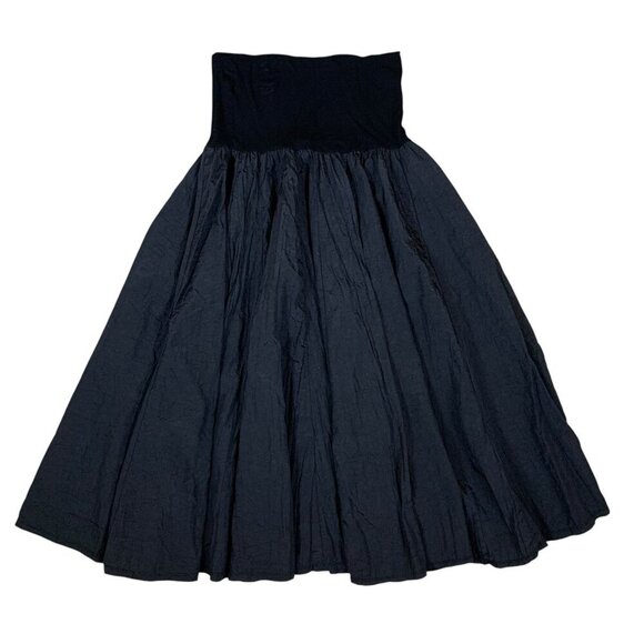 Baik Baik Honolulu Black High Waist Full Skirt Convertible Tube Dress XL Boho - Picture 1 of 4